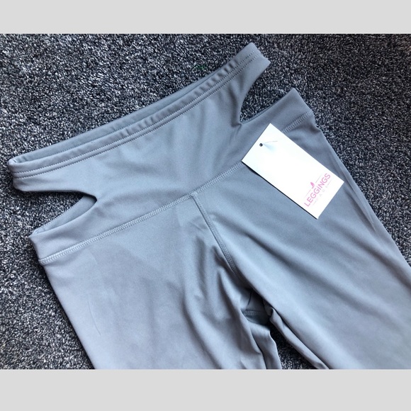 High-Waist Cut-Out Waist Sides Active Yoga Legging - Picture 2 of 7